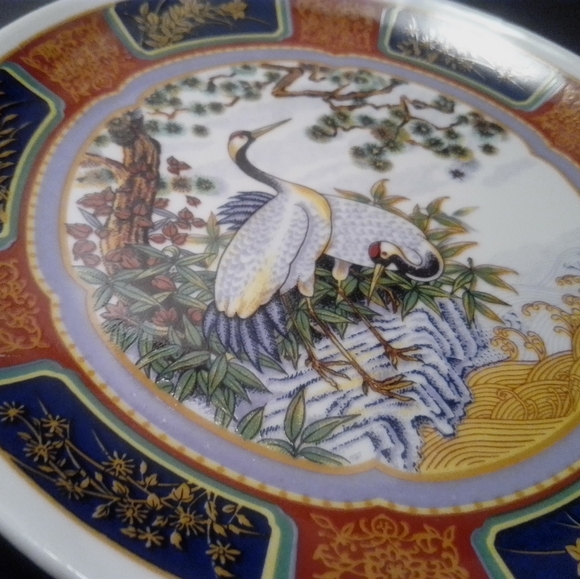 Asian decorative plate nature and birds | 9/10 - Picture 4 of 9